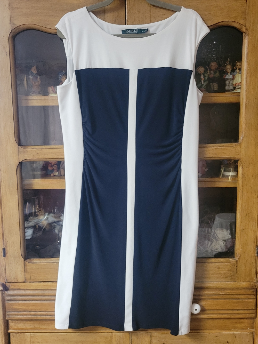 Lauren Ralph Lauren Navy and White Sheath Dress